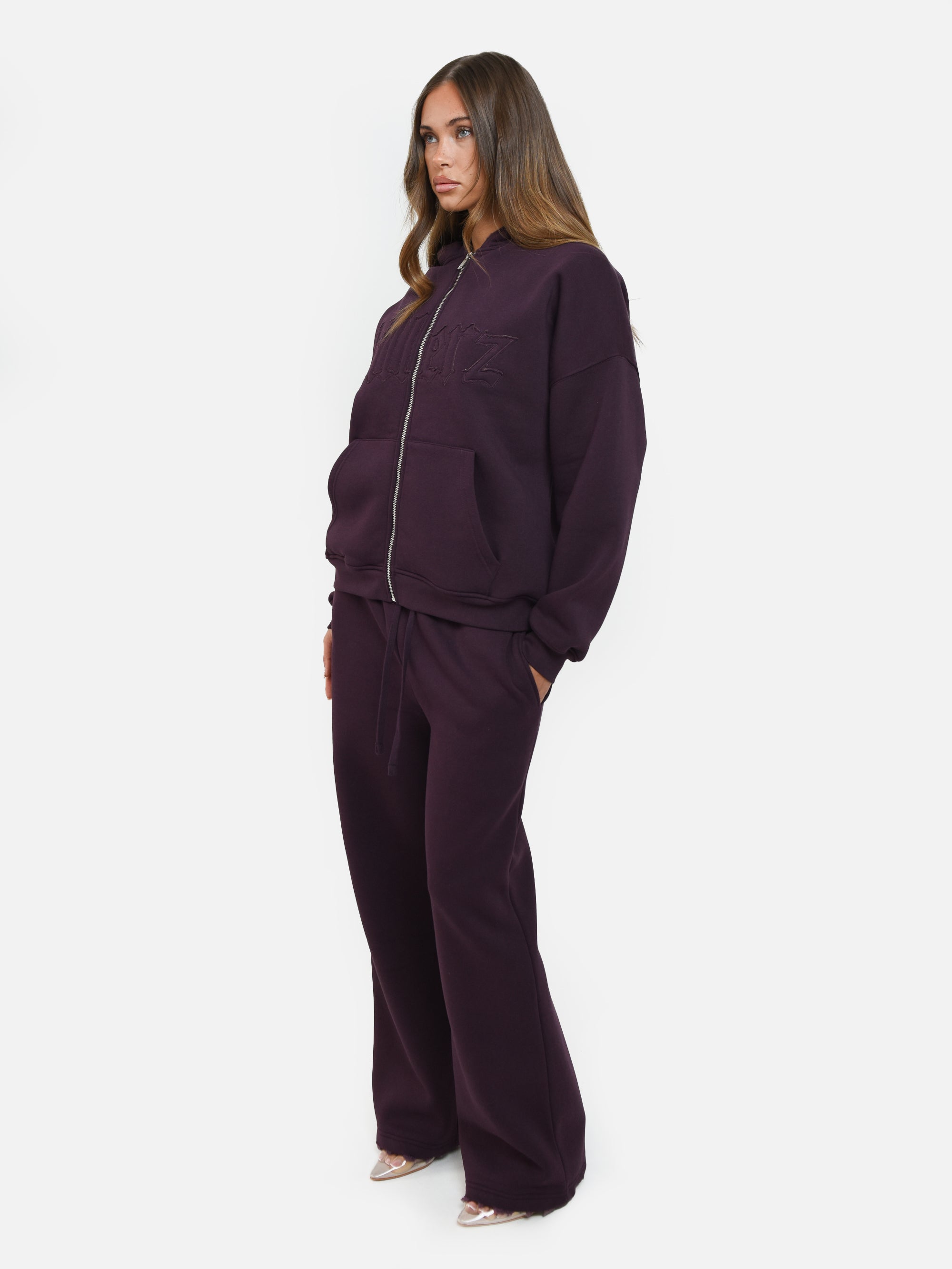 GRAPE APPLIQUÉ ZIP UP HOODIE