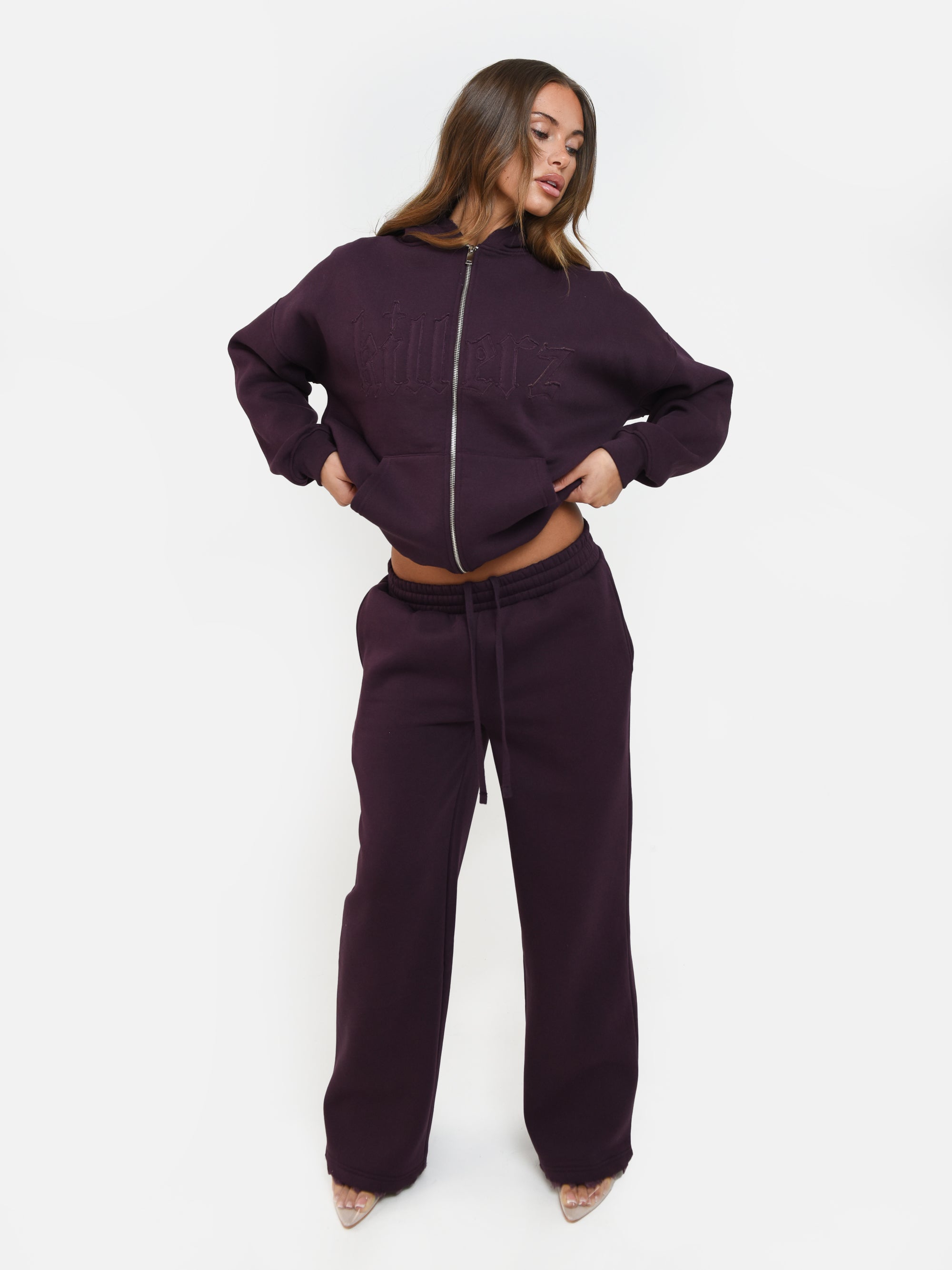 GRAPE APPLIQUÉ ZIP UP HOODIE